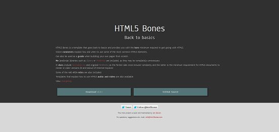 HTML5 Bones